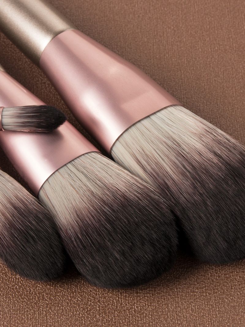 9-teiliges braunes Qualitäts-Make-up-Pinsel-Set_voghion.com