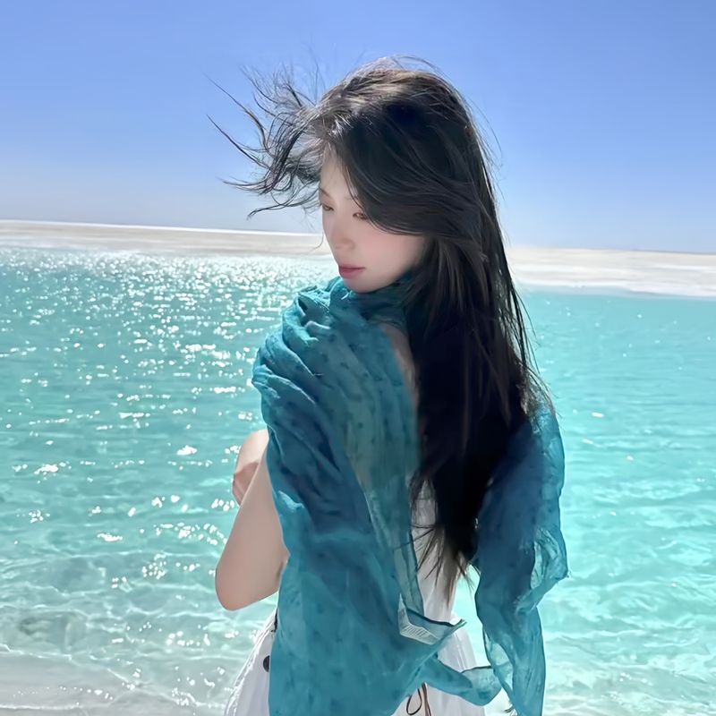 Sciarpa in cotone e lino blu Wasteland per donna, sciarpa in seta da viaggio nel deserto nord-occidentale, cravatta, scialle in stile etnico artistico,_voghion.com