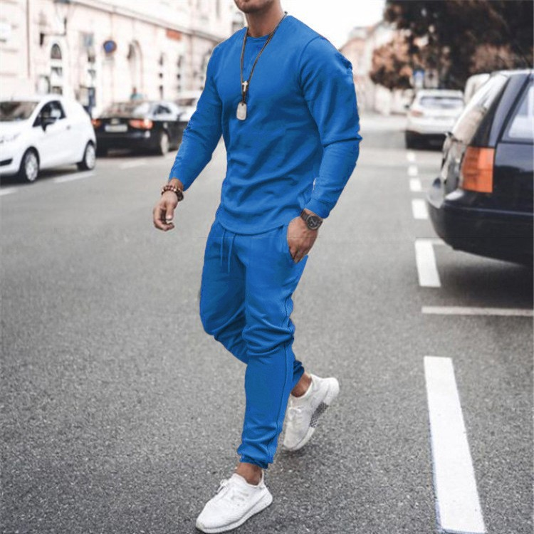 Traje deportivo informal de manga larga multicolor de moda para hombre_voghion.com