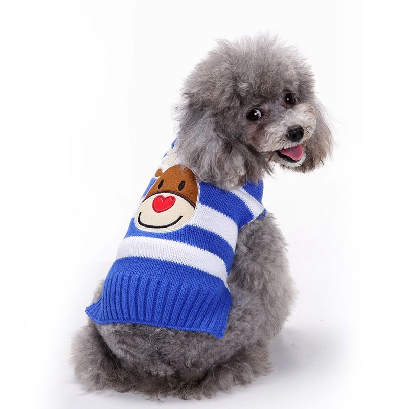 Natale Pet abbigliamento per cani Autunno Inverno di orso Teddy grande Labrador Golden Retriever maglione per cani di Natale_voghion.com