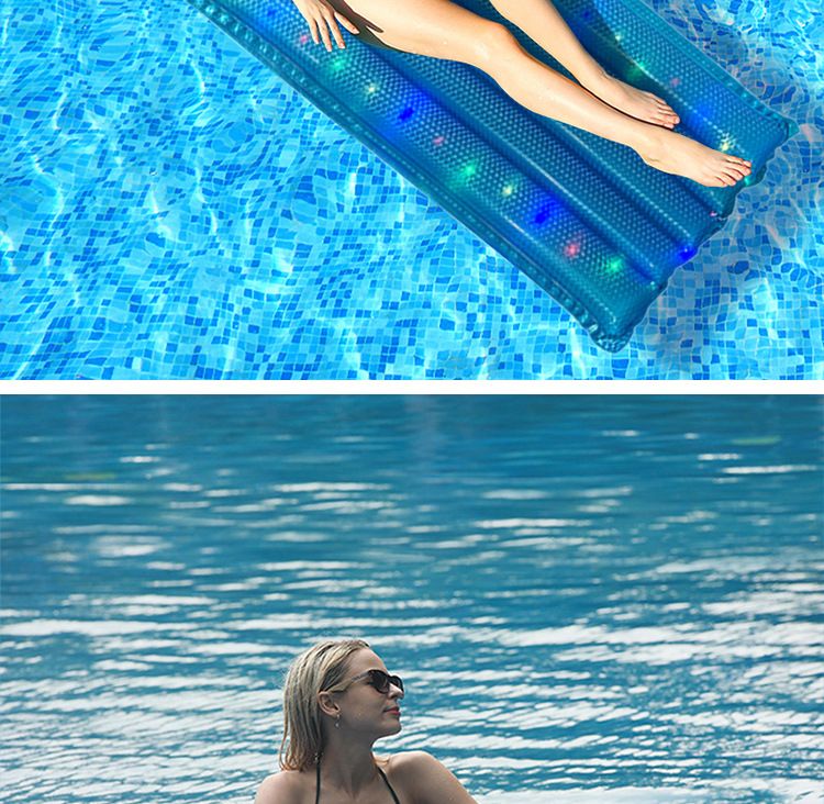 Aufblasbare Schwimmliege - Klappbare Rückenlehne mit Mesh-Netz für Pool, See & Strand_voghion.com