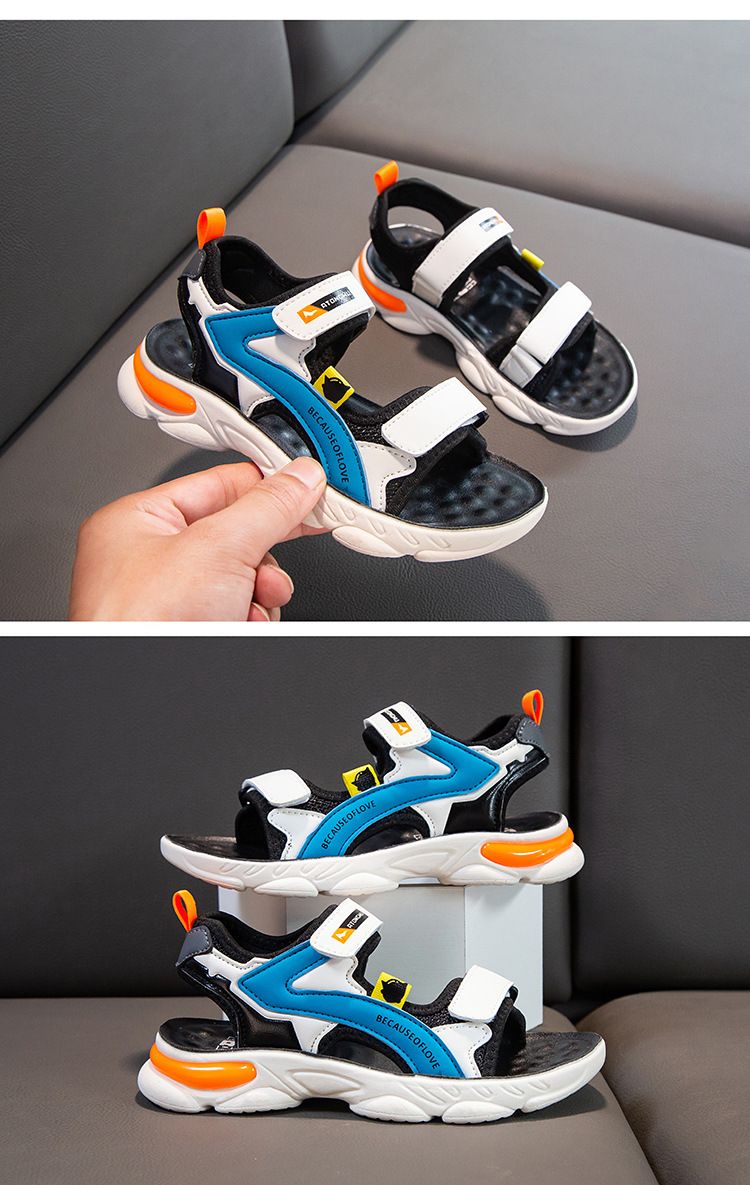Mother Kids Summer Open Toe Polyurethane Soft Soled Student Sports Sandals Korean Version Boys And Girls Beach Shoes Trend_voghion.com