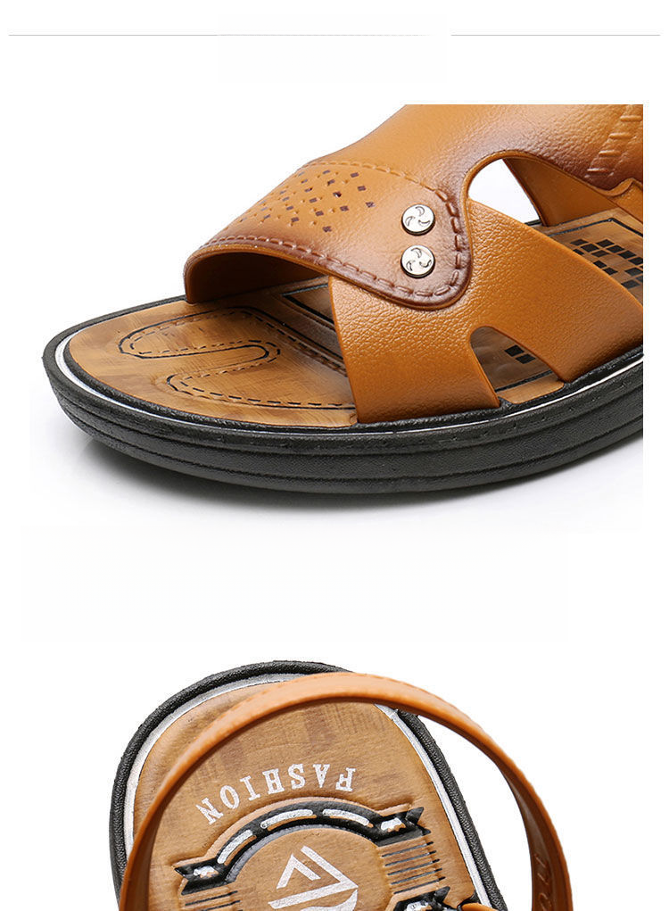 Sandali da spiaggia antiscivolo da uomo, estate 2025, pantofole estive di plastica di mezza età_voghion.com