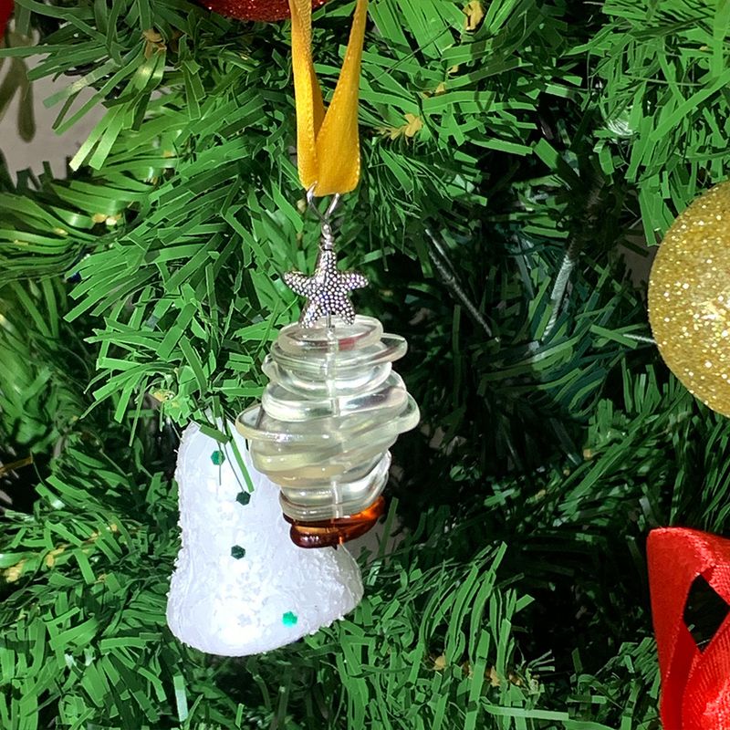 Decorazione natalizia Zibi Ocean ciondolo natalizio in vetro marino Ornamento per albero di Natale Ocean_voghion.com