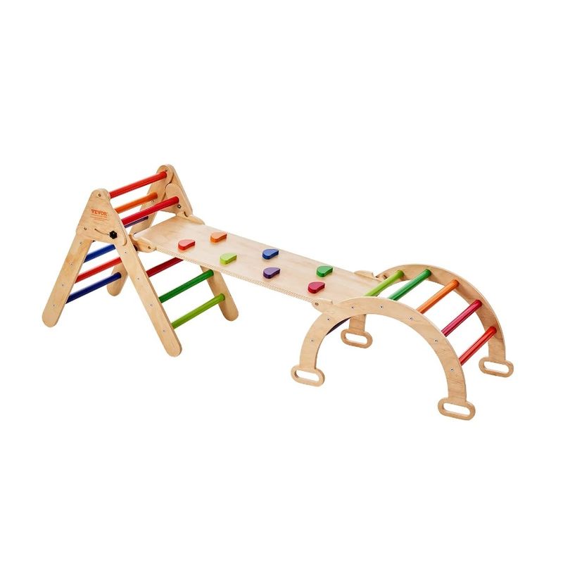 Pikler Set, Montessori In Toys Triangle, Toddler With Ramp, Climbing And Climbing Set 5 Arch, 1 Triangle Playground, Indoor Me_voghion.com