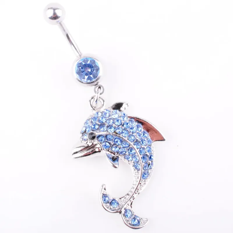 YYJFF D0042 Bauchnabelpiercing in 3 Farben, stylisch, 6-Knopf-Piercing, Körperschmuck, Anhänger, modischer Charme_voghion.com