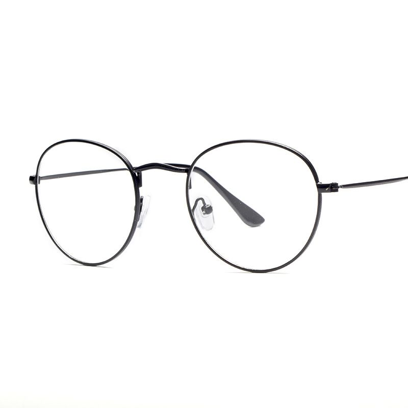 PY3447 trendy eyeglass circular flat mirror patterned leg frame_voghion.com