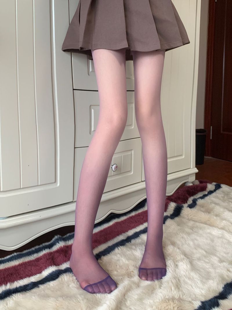 Gradient Stockings Pure Desire Style Black Silk Feminine Summer 5D Ultra-Thin Any Cut Millennium Niche Hot Girl_voghion.com