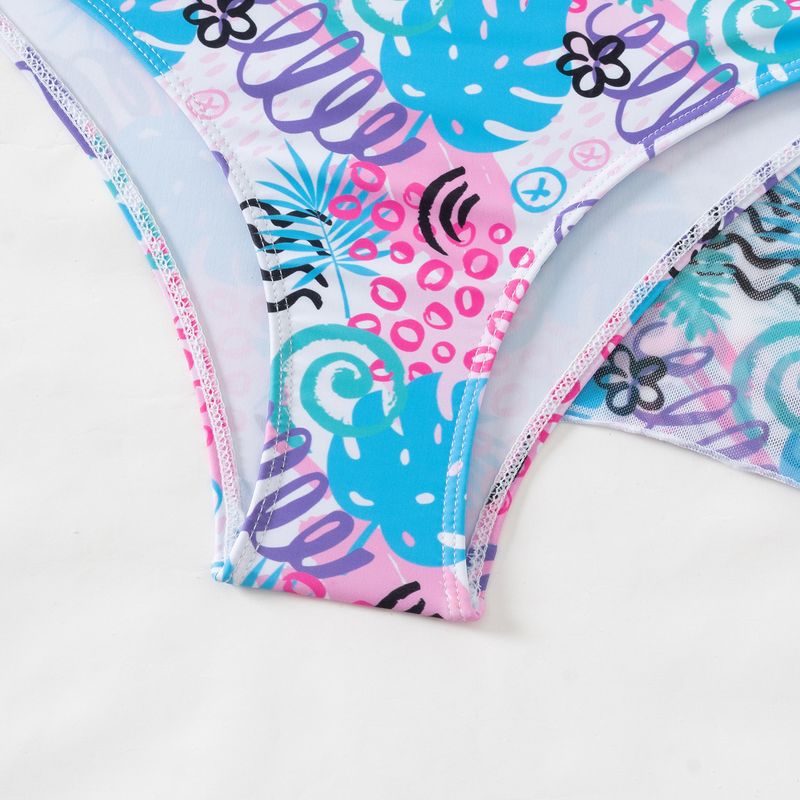Clothing Multi Color Printing Sexy High End Bikini Three Piece Women's Swimsuit_voghion.com