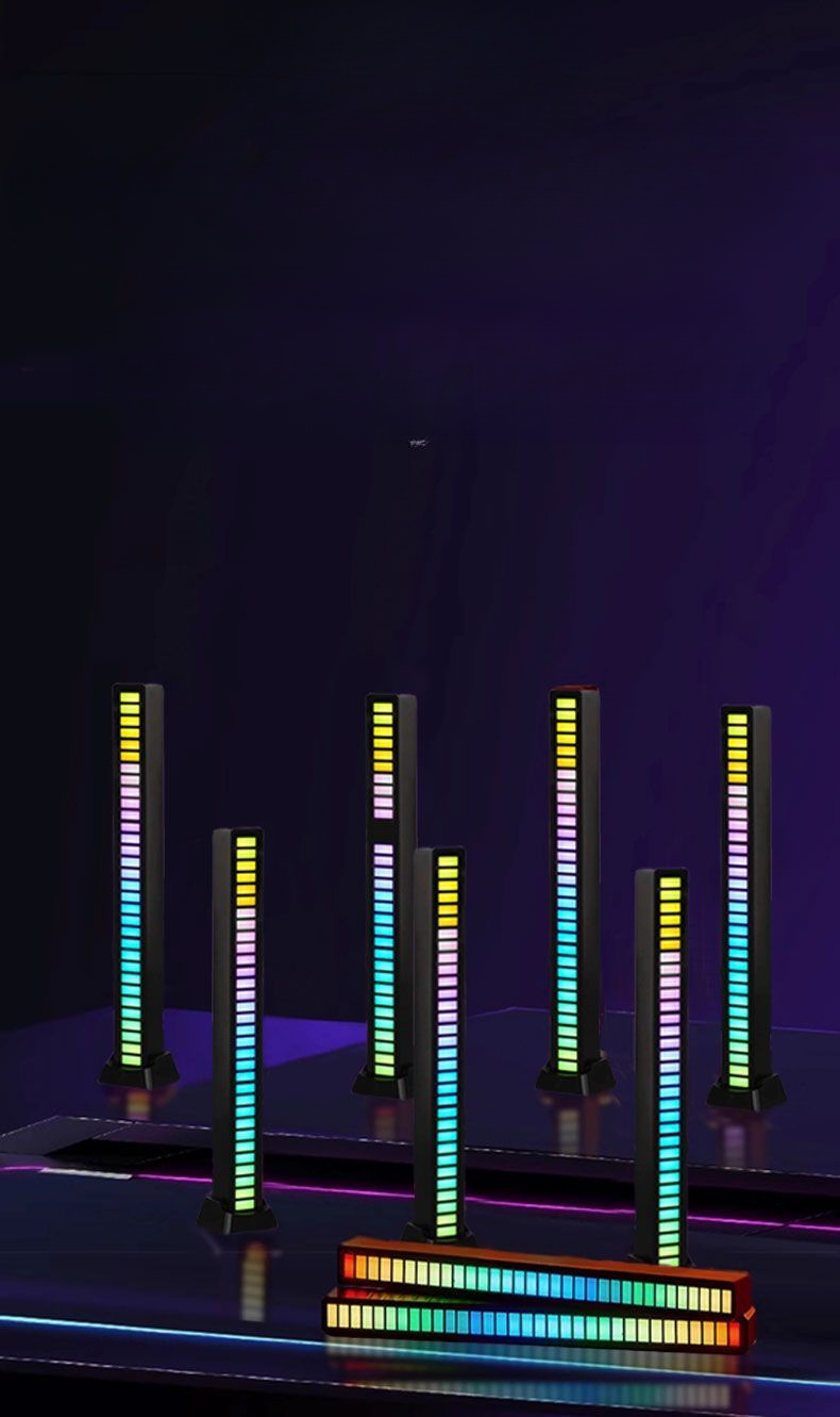 【Negozio di vendita calda】 Ritmo RGB controllato Musica Computer Desktop Suono Atmosfera Pickup Luce_voghion.com