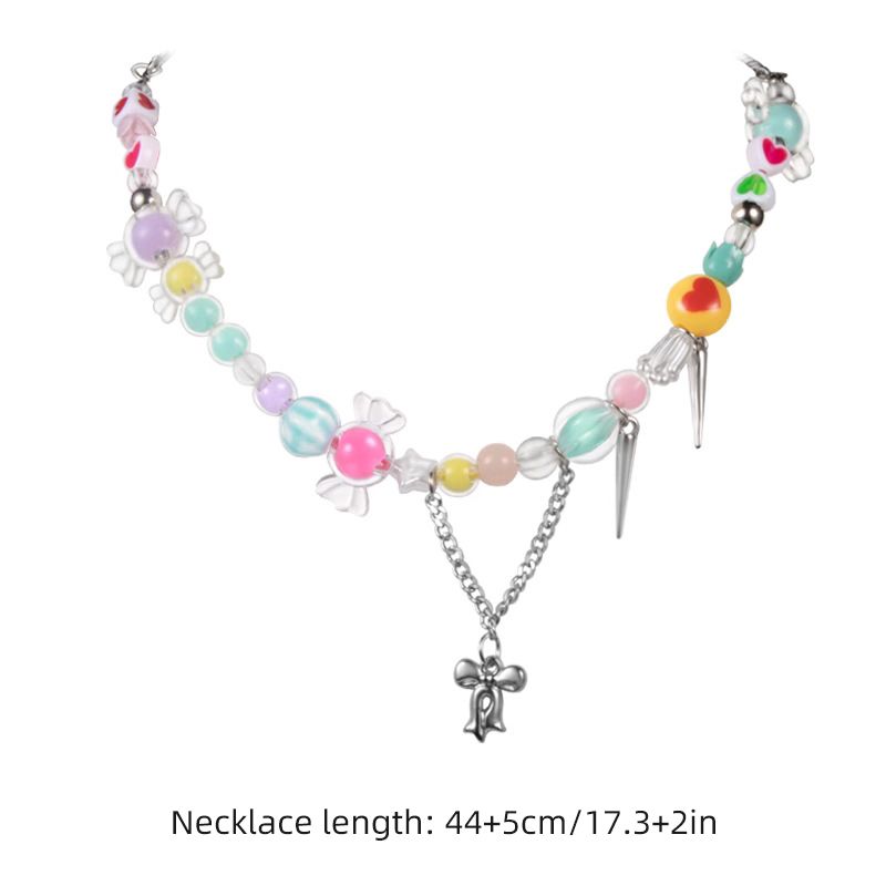 Heiße Verkäufe Y2K Rotes Herz Perlen Halsband Frauen Boho Perlen Kirsche Anhänger Halsketten Vintage Unregelmäßigen Egirl Halskette Schmuck_voghion.com