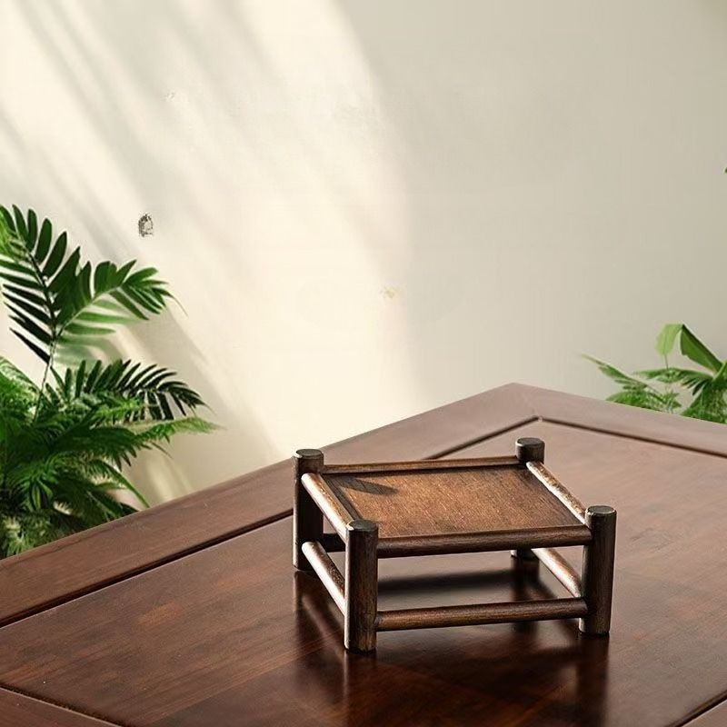 Waterafvoerende theekophouder, opbergrek, displaystandaard van massief hout, kleine tafel, theetafel, thee-gereiplank_voghion.com