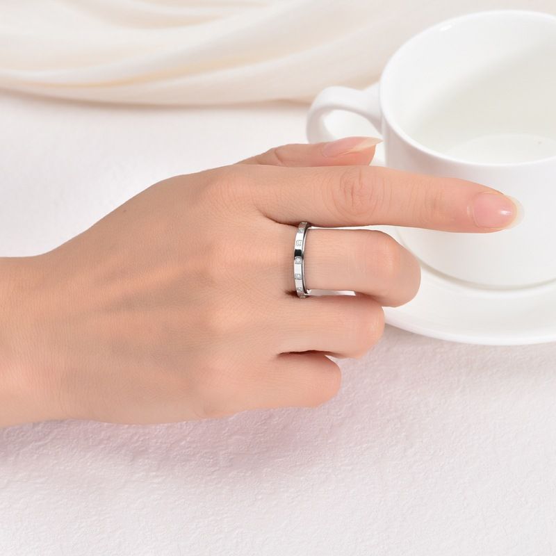 Gioielli da donna, coppia, fidanzamento, matrimonio, piccolo, fresco, cerchio, anello girevole in acciaio inossidabile con diamanti_voghion.com