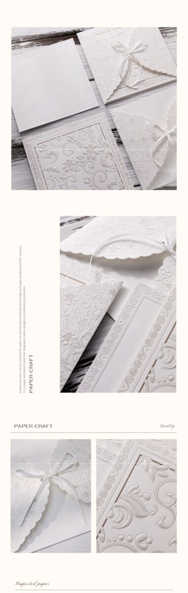 In Stock French Style High-End Vintage Embossed Greeting Thank You Blessing Confession Invitation Card_voghion.com