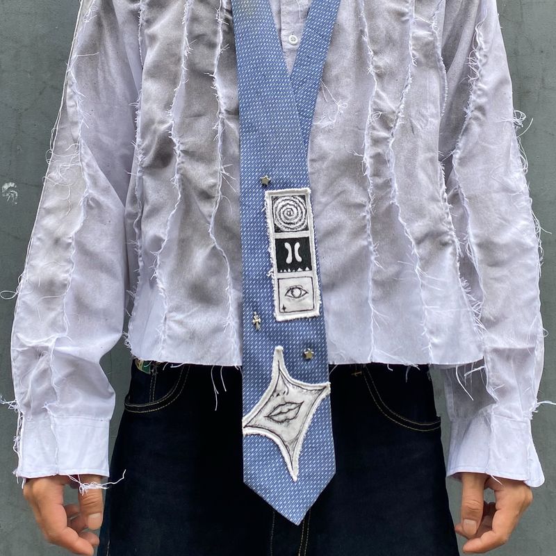Niche American Style Plaid Scarf Unisex Oversized Trendy Deconstructed Patchwork Draped Paisley_voghion.com