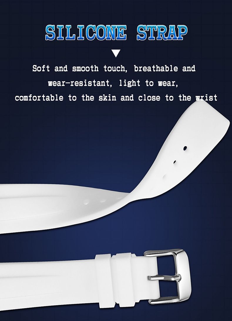 Stylish Unisex Digital Quartz Watch With Calendar, Waterproof & Shockproof, Sporty Silicone Strap Leisure Creative Male And Female Student Watch_voghion.com