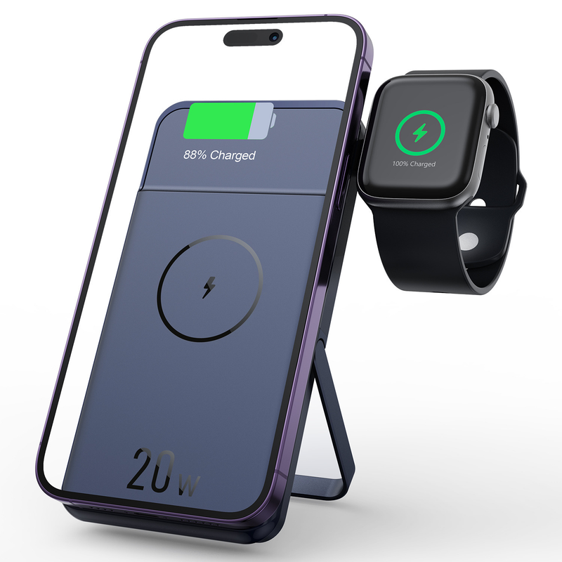 KC Certified Wireless Magnetization and Power Absorber 2-in-1 Suitable for Apple Watch, Mobile Power, Xiaomi Phone,_voghion.com