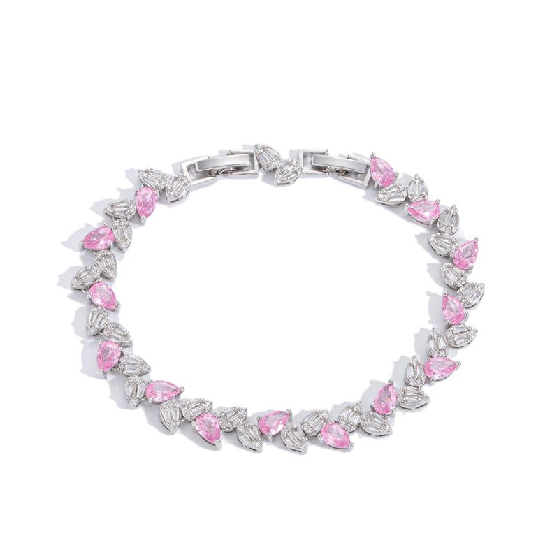 Women's & Men's Jewelry - Elegant Wheat Grain Drop-Shaped Cubic Zirconia Bracelet With Copper Alloy Setting, Classic & Stylish Design Daily Special_voghion.com