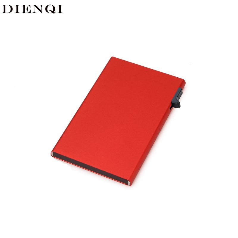 RFID Metal Men's Card Holder Simple Ultra Thin Bank Card Protective Case Aluminum Alloy Side Push One Key Card Out Anti Theft Swipe_voghion.com