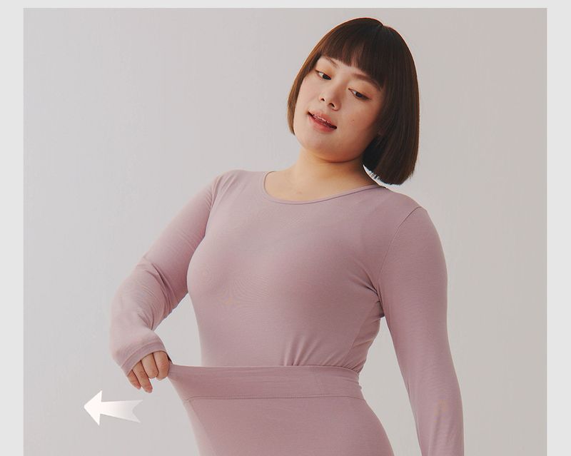 Ensemble de sous-vêtements thermiques pour femmes, antibactérien, en pur coton, grande taille, haute élasticité, sans coutures, chauffant, coupe ajustée, fin_voghion.com