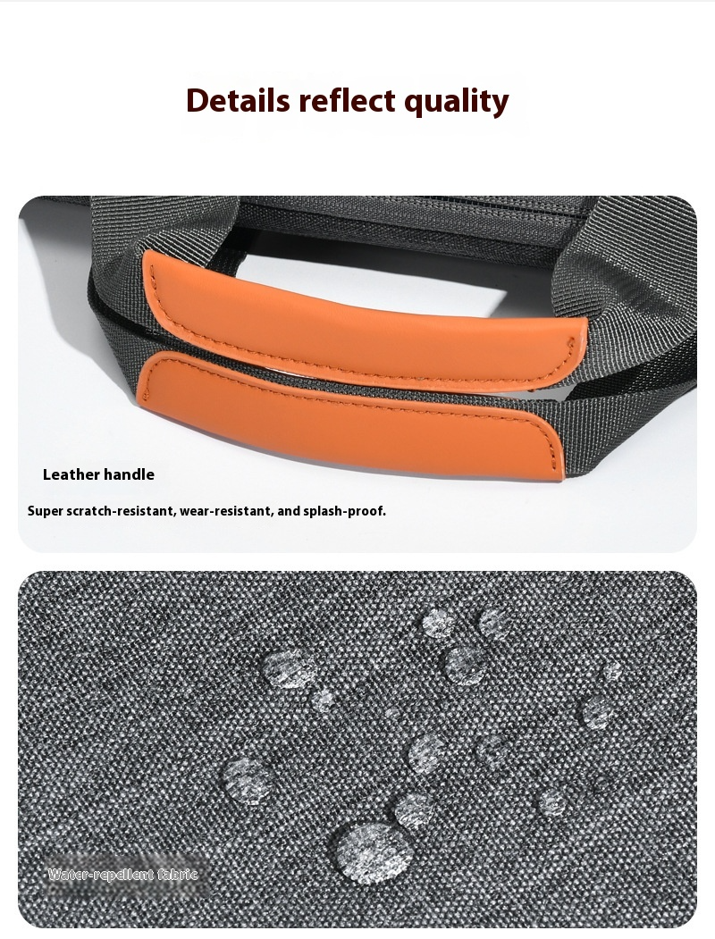 Elegante bolso multifuncional para portátil: gran capacidad, tejido impermeable y protección total._voghion.com