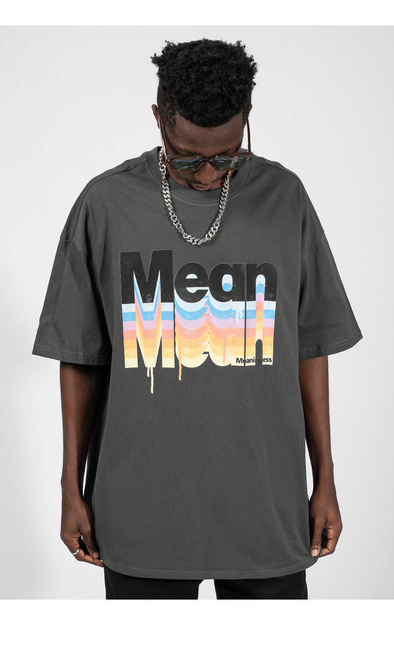 Men's Clothing Round Neck Short Sleeve t Shirt Spring And Summer Heavy 220g Loose Large Size Couple Bottoming Shirt_voghion.com