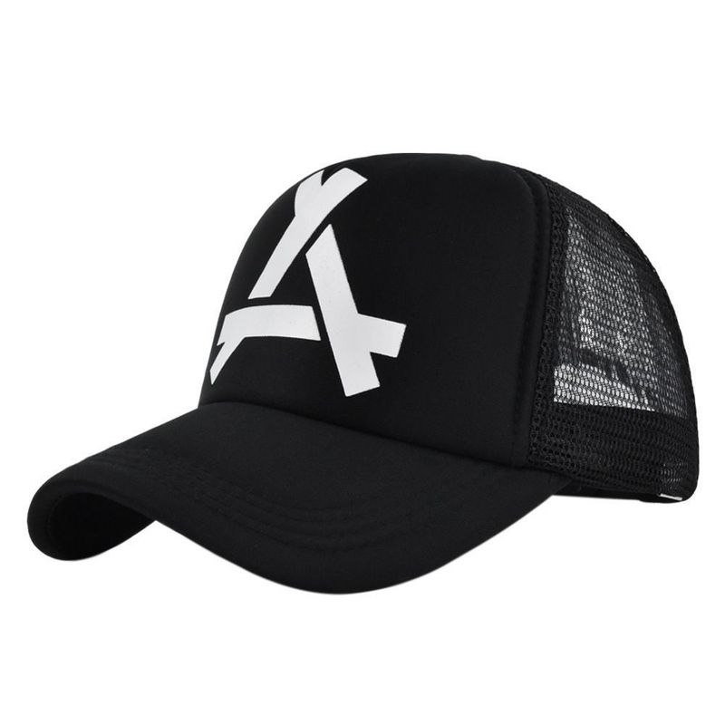 Gorra de béisbol transpirable de verano con estampado de esponja y serigrafía de pico de pato, gorra de malla_voghion.com