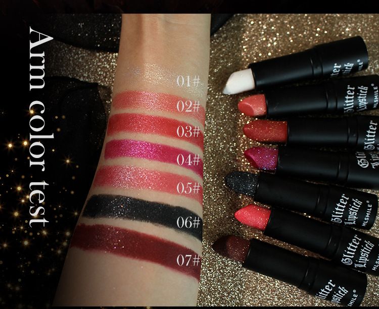 Batom Matte Antiaderente com Glitter Explosivo e Diamante, Maquiagem de Halloween com Vampiro Sombrio
_voghion.com
