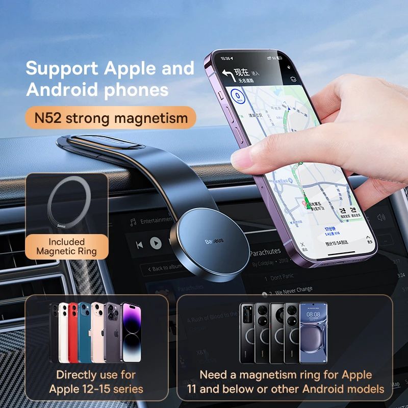 Baseus C02 Magnetic Car Phone Holder Easy Paste With Universal Compatibility For Dashborad_voghion.com