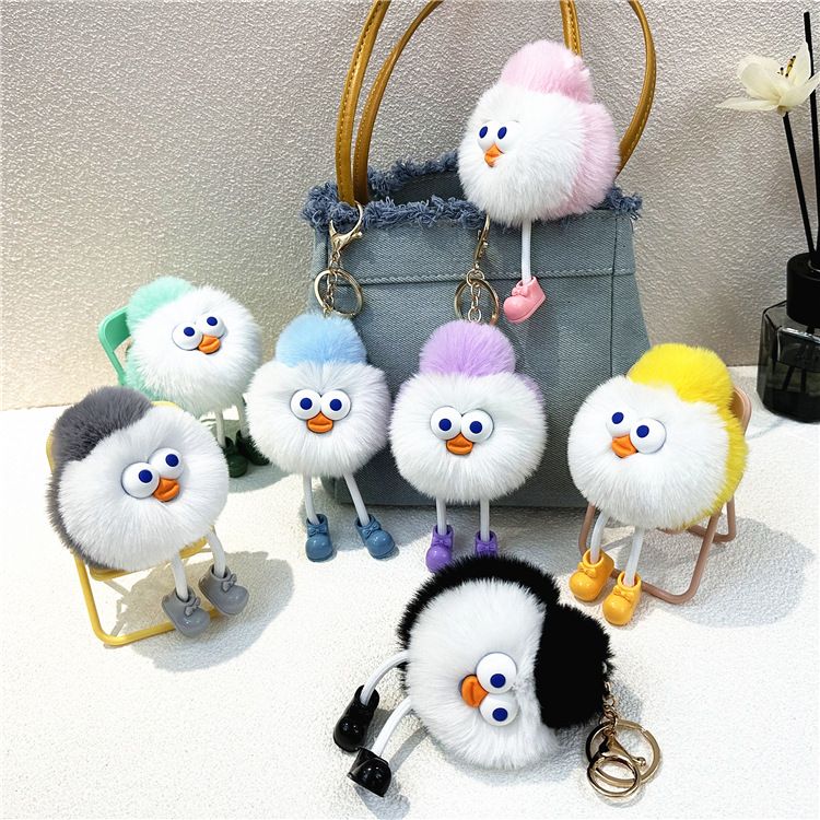 Taschenanhänger, Ei-Party-Schlüsselanhänger, niedlicher Cartoon-Taschenanhänger, Plüschpuppe, Auto-Ornament, Puppenmaschine, Geschenk_voghion.com