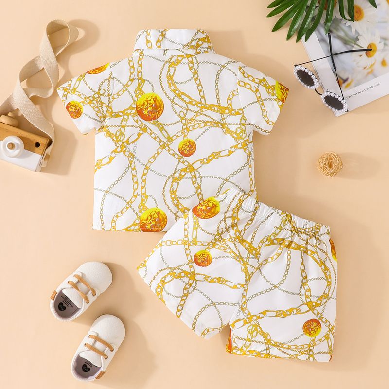 Kid's Clothing Summer new style baby boy short-sleeved tops and shorts suits with personalized patterns_voghion.com