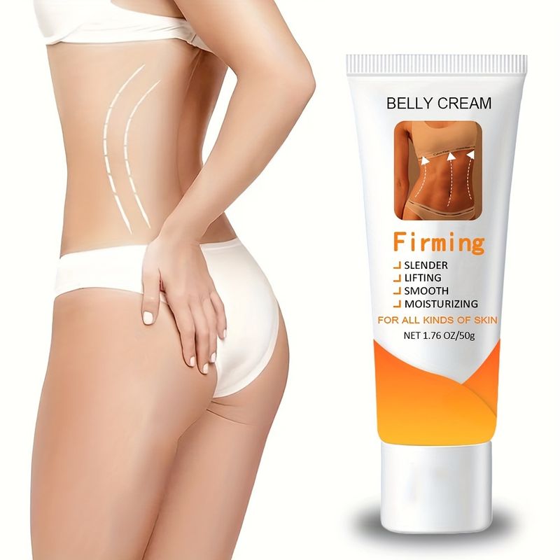 Jojoba Yağı ve Kafeinli Göbek: Kadınlar İçin Açık Bej Nemlendirici ve Sıkılaştırıcı Vücut Masaj Kremi - Sıkılaştırıcı, Kalça,_voghion.com