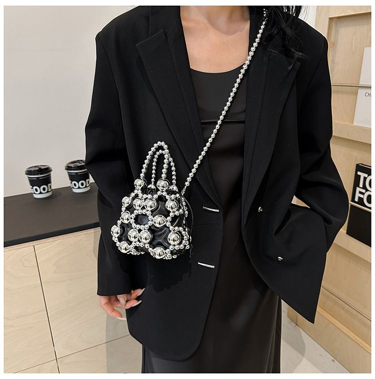2024 borsa a tracolla diagonale primavera ed estate mini figlia per bambini borsa a mano con perle perline nuova genitore-figlio_voghion.com