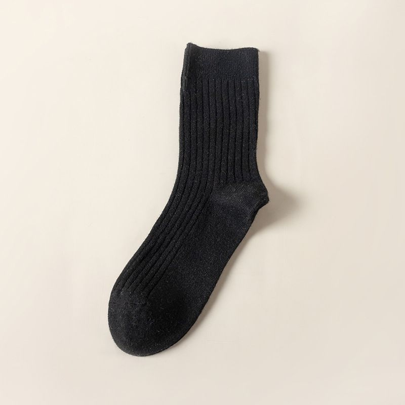 Nuovi calzini in cashmere autunnali e invernali per le donne, calzini in pile in stile giapponese, calzini da donna a tubo centrale tinta unita, calzini in cashmere fatti a mano con doppia cucitura_voghion.com