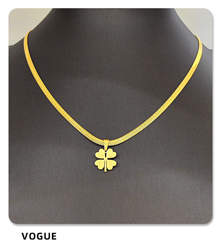Accessori da donna Collana con diamanti incastonati, design dal temperamento semplice e tendenza_voghion.com