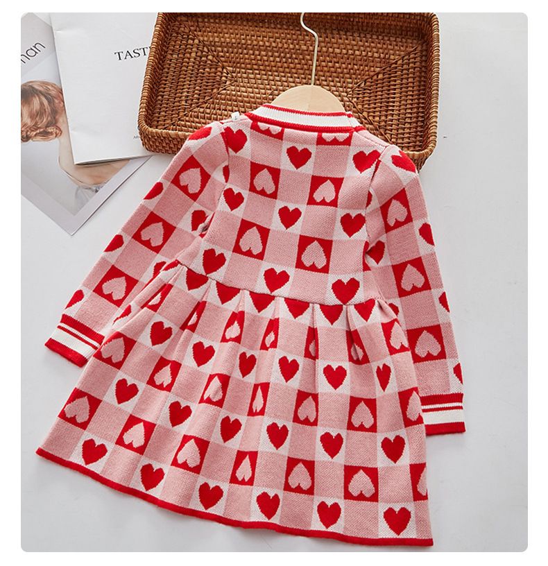 Robe de princesse d'automne pour mère et fille - Robe de soirée élégante à manches longues avec jupe évasée, tenue d'automne tendance pour petites filles_voghion.com