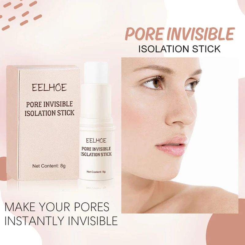 EELHOE poriënisolatiestick, egale huidskleur, hydraterende, onzichtbare poriënconcealer, waterdicht en zweetbestendig, zijdezacht en verwijdert make-up niet_voghion.com