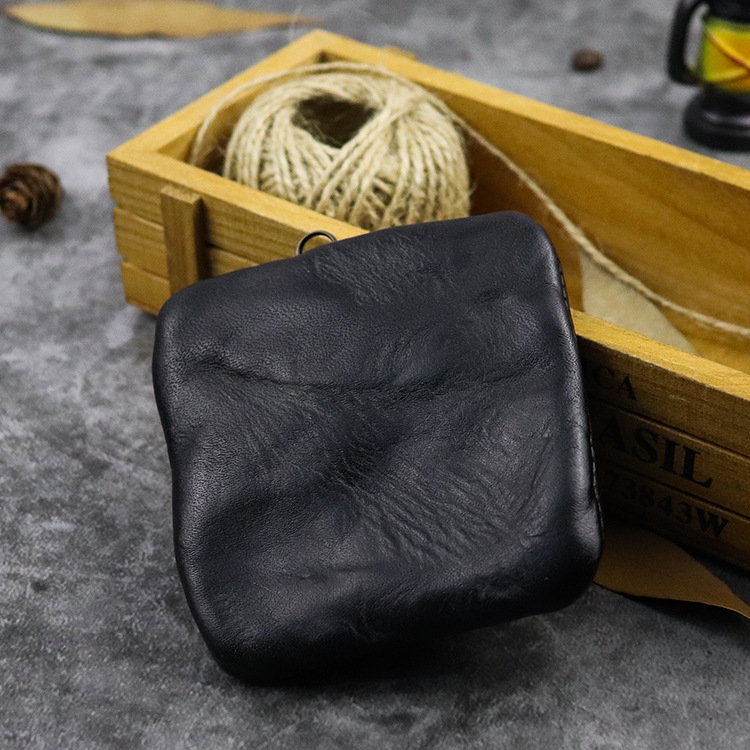 New Coin Purse for Men Vintage Mini Wallet Original Leather Card Case Holder Wallet Male Short Zipper Small Change Organizer Bag_voghion.com