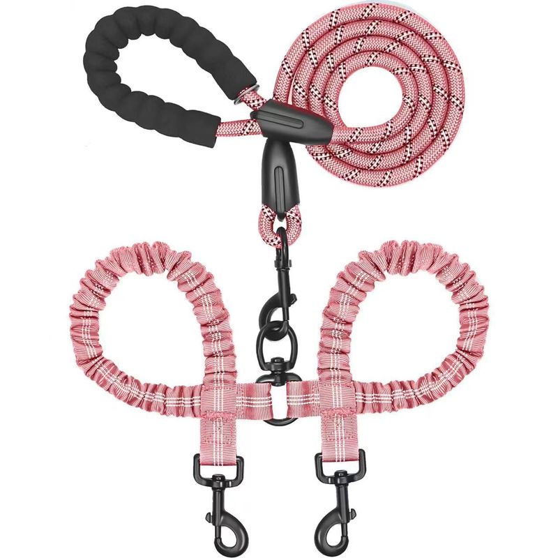 One-to-Two Large Explosion-Proof Retractable Leash P Rope Dog Chain_voghion.com