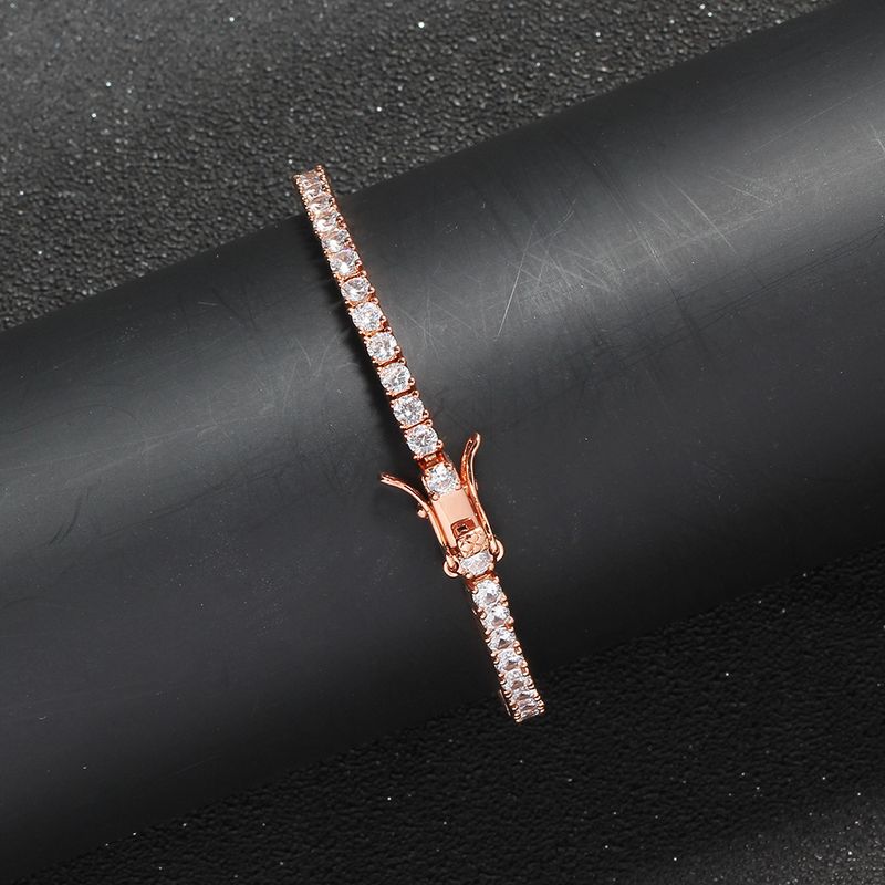 3MM 4MM 5MM Tennis Bracelet Hip Hop Jewelry Copper Style Micro Inlaid Zircon Single Row Zircon Bracelet_voghion.com