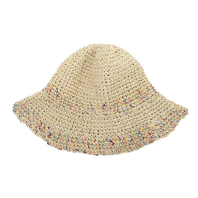 Hot Sale Summer Straw Sun Hats for Women Showing Face Small Bucket Hat Large Brim Sunshade and Sunscreen Seaside Beach Cap Y4A5_voghion.com