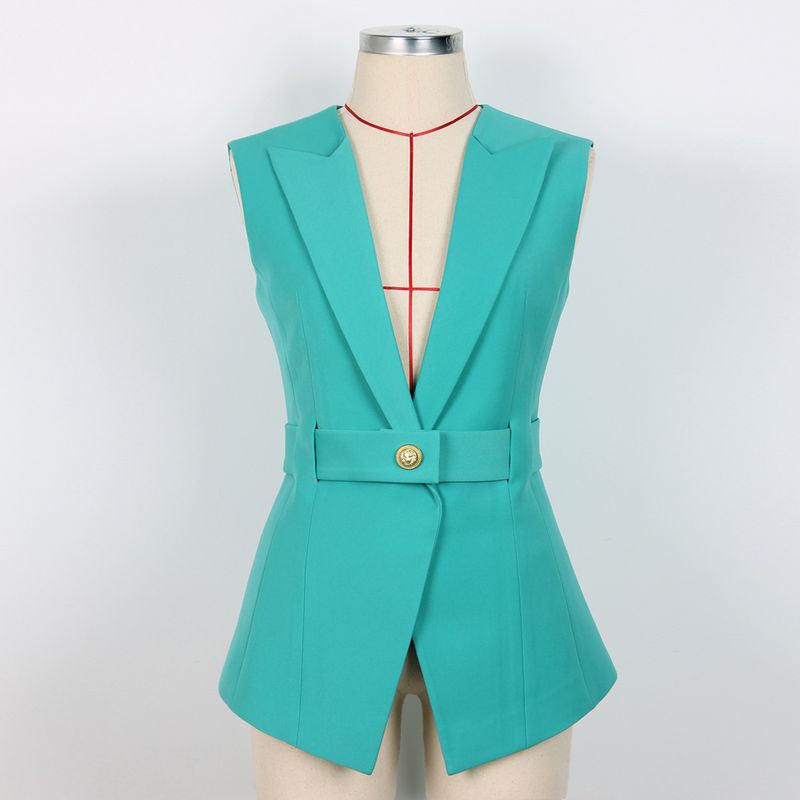 Damenbekleidung Sommer neue Mode High-End-Gürtel ärmellos schlank Temperament Pendeln Frauen Anzug Weste Weste weiblich_voghion.com
