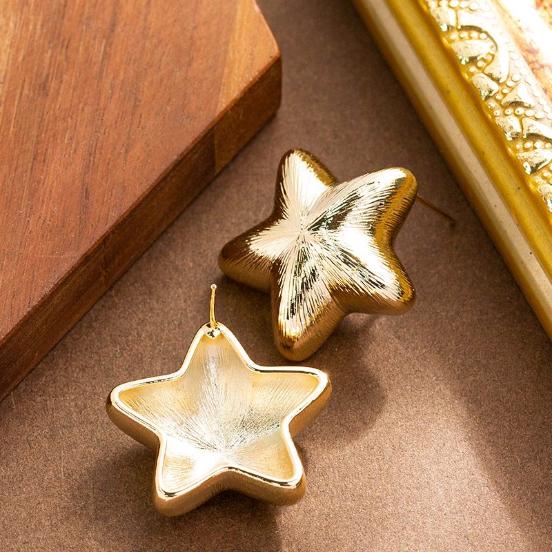 Modisches und minimalistisches Seestern-Pentagramm für Frauen, mit echter, nicht verblassender Goldgalvanisierung, High-End_voghion.com