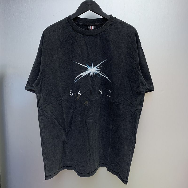 2024 Nuova maglietta a maniche corte ampia vintage lavata in stile americano di Saint Michael, marchio alla moda_voghion.com