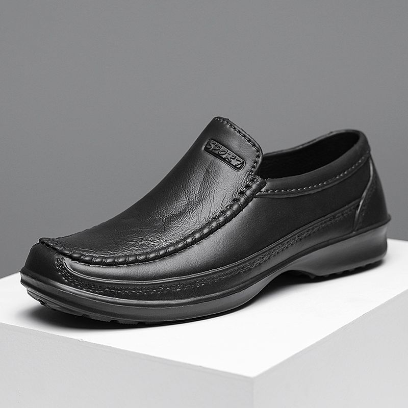 Cuisine homme mode Chef chaussures de travail antidérapant imperméable baskets mocassins livraison gratuite en cuir hommes chaussures de travail_voghion.com