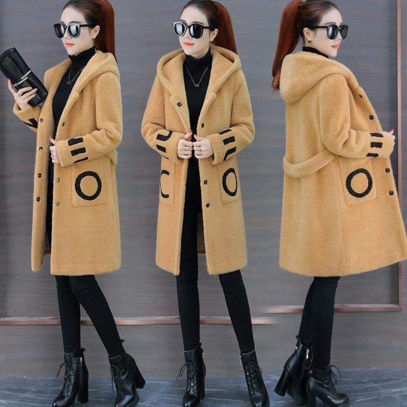 Women's Coat Winter Lamb Cashmere Medium Length Spring And Autumn Foreign Style Windbreaker New Versatile_voghion.com