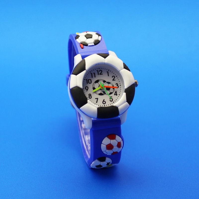 Kinder süße Fußballuhr Basketball Silikonuhr Cartoon Uhr_voghion.com