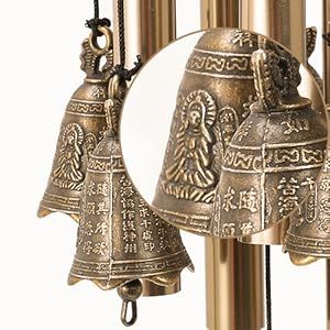 Chinese Bronze Wind Chime - 4 Tubes Courtyard Decor_voghion.com