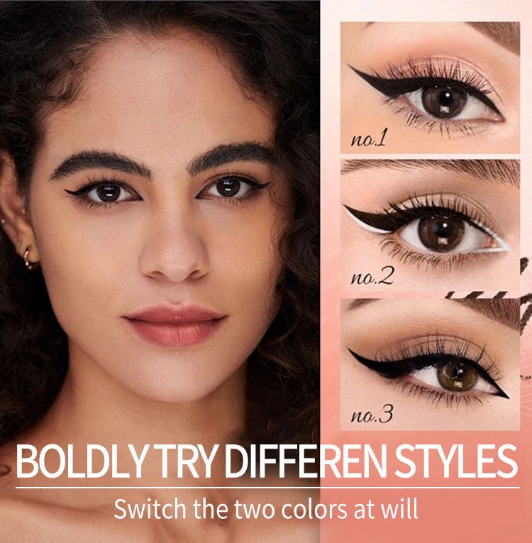 Eyeliner impermeabile, ad asciugatura rapida, a lunga durata, non sbiadisce, in bianco e nero. Eyeliner Suit_voghion.com