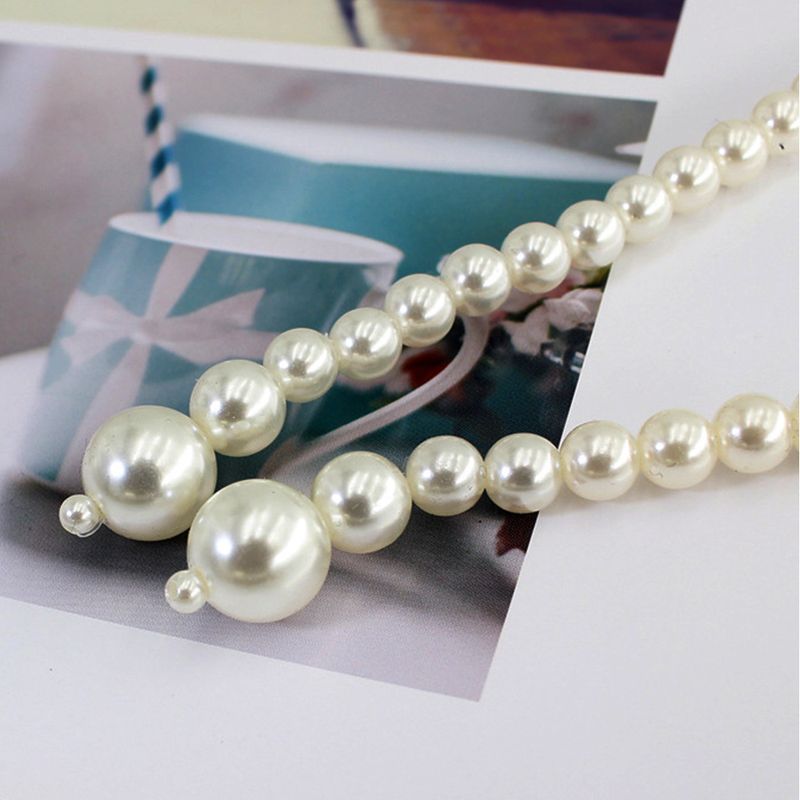 HEIßE Neue Elegante Frauen Perle Gürtel Weibliche Mädchen Strap Dünne Dünne Kleid Lange Taillenbänder Riemen Taille Ketten_voghion.com